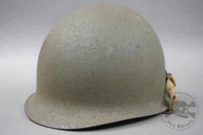 Original US WWII M1 Rear Seam Swivel Bail Helmet