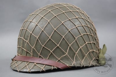 Original US WWII M1 Swivel Bail Helmet With Seaman Liner & Helmet Net