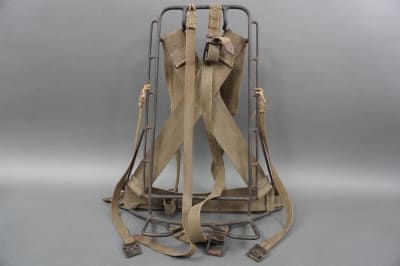 Original German WWII Tornister Rucksacks And A Frames