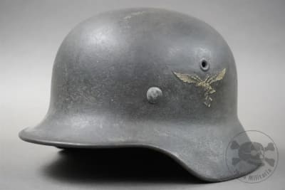 Original German WWII Luftwaffe M40 Single Decal Helmet EF60