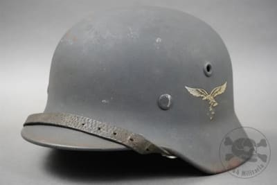 Original German WWII Luftwaffe M40 Single Decal Helmet Q64