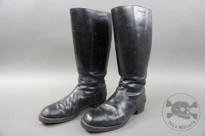 Original German WWII NCO/Officerâ€™s/Political Leather Jackboots (Marschstiefel)