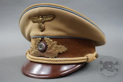 Original German WWII NSDAP Political Leader Visor Cap RZM Tagged Size 57