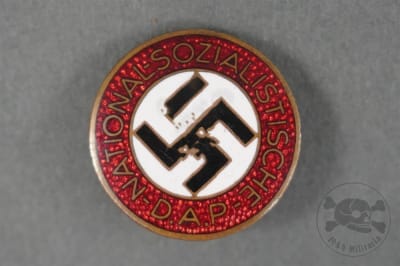 Original Third Reich NSDAP Party Enamel Button Hole Variant