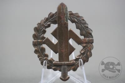 Original German WWII SA Sports Badge (Sportabzeichen) In Bronze by Berg & Nolte