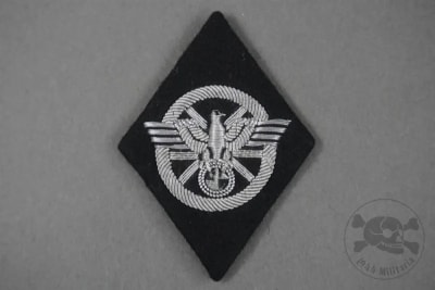Unissued Original Waffen SS Sleeve Diamond For Former NSKK Officer With RZM Tag