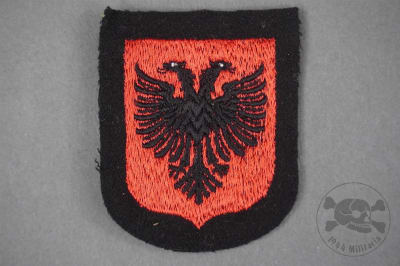 Mint Unissued Original Waffen SS Albanian Volunteer Sleeve Shield