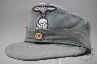 Original Waffen SS Officer M43 Cap Marked 722 Size 55
