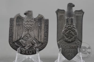 Original German Pre-WWII 1939 & 1942 Event/Tinnie Badges (2 pieces)