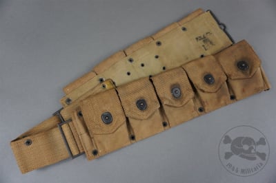 Original WWI US M1910 Cartridge Belt Dated 1918