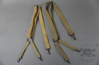 Original USMC WWII Web Suspenders Non-Matching Pair