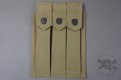 Unissued Original USMC WWII Thompson 3-Cell Magazine Pouch R.M. Co. 1944