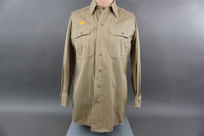 Original US WWII Army Air Corps Summer Service Shirt With Patch