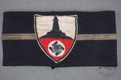 Original Third Reich National Soldier's Association Officer's Armband With Rank Tresse
