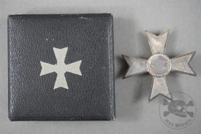 Original German WWII War Merit Cross 1st Class Without Swords Marked â€œ1â€ By Deschler & Sohn With Case