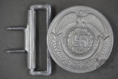 Reproduction Waffen SS Officerâ€™s Aluminum Belt Buckle