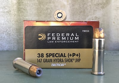 FEDERAL 38 SPECIAL +P+ 147gr HYDRA-SHOK JHP 50rd BOX