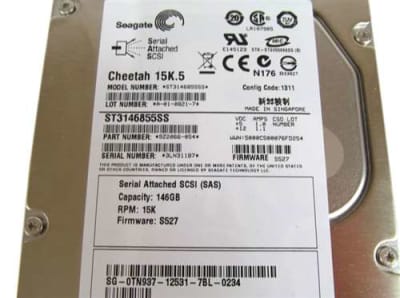 SEAGATE CHEETAH ST3146855SS 146GB 15000RPM SAS 3GBITS 16MB BUFFER 3.5INCH LOW PROFILE INTERNAL HARD DISK DRIVE. REFURBISHED. IN STOCK.