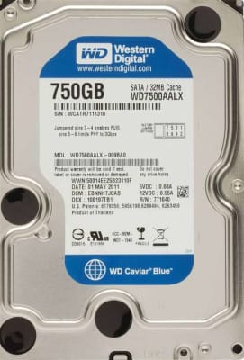 WESTERN DIGITAL WD7500AALX CAVIAR BLUE 750GB 7200RPM SATA-6GBPS 32MB BUFFER 3.5INCH LOW PROFILE (1.0 INCH) HARD DISK DRIVE. REFURBISHED. IN STOCK.