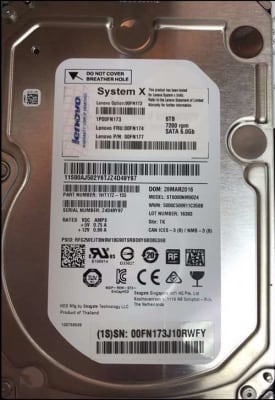 IBM 00FN174 6TB 7200RPM NL SATA-6GBPS 3.5INCH G2 HOT SWAP 512E HARD DRIVE. BULK. IN STOCK.