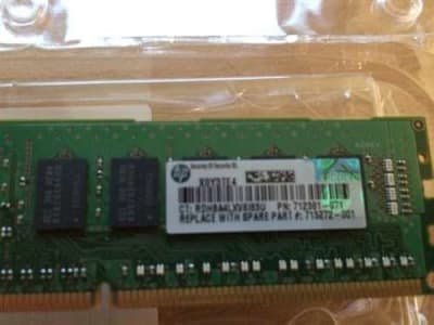 HP 712381-071 4GB (1X4GB) 1866MHZ PC3-14900 CL13 ECC REGISTERED SINGLE RANK DDR3 SDRAM 240-PIN DIMM GENUINE HP MEMORY FOR HP PROLIANT SERVER BL460C GENERATION 8. BULK. IN STOCK.