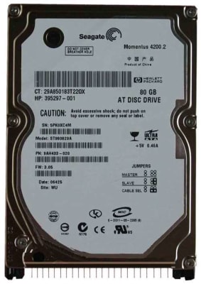 SEAGATE ST980829A MOMENTUS 80GB 4200RPM IDE/ATA-100 8MB BUFFER 2.5INCH INTERNAL HARD DISK DRIVE FOR NOTEBOOK. REFURBISHED. IN STOCK.