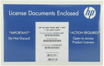 HPE 516540-001 Smart Array Advanced License Pack Server Card p410 p411 p212. BULK. IN STOCK.