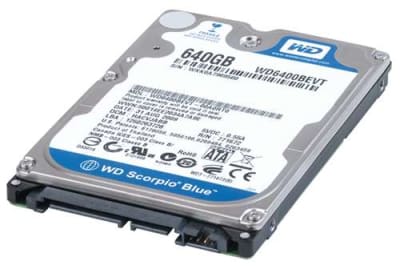 WESTERN DIGITAL WD6400BEVT SCORPIO BLUE 640GB 5400RPM SATA-II 8MB BUFFER 2.5INCH INTERNAL NOTEBOOK DRIVES. REFURBISHED. IN STOCK.
