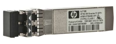 HP AJ716B 8GB SHORTWAVE B-SERIES FIBRE CHANNEL 1 PACK SFP+ TRANSCEIVER. REFURBISHED. IN STOCK.