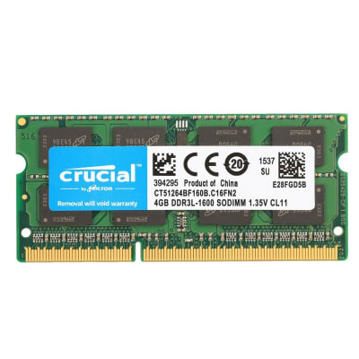 Crucial 4GB CT4G3S160BJM DDR3 1600 MHz SO-DIMM Mac Memory. BULK. IN STOCK.