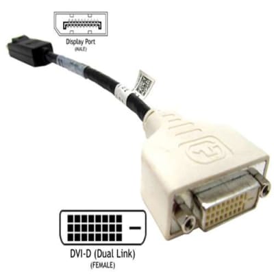 DELL 023NVR DP TO DVI (DISPLAY PORT - DVI) CABLE ADAPTER DONGLE. REFURBISHED. IN STOCK.