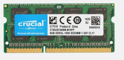 Crucial CT8G3S160BM 8GB DDR3L 1600MHz (PC3L-12800U) Memory CL11 RAM for MacBook. BULK. IN STOCK.
