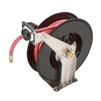 RH-50PL Dual Support, Spring Rewind Hose Reel and 50 Ft / 300 psi Hose