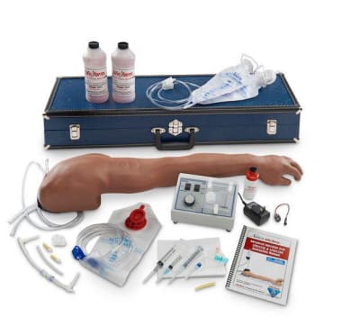 Nasco Life/form® Advanced Venipuncture and Injection Arm with IV Arm Circulation Pump, Multiple Skin Tone Options