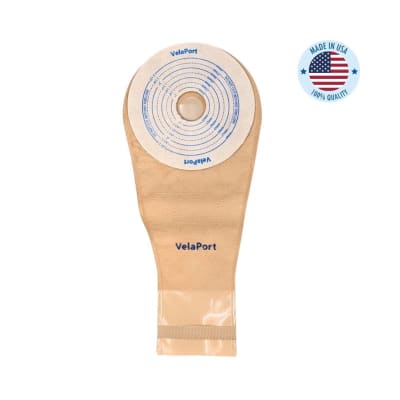 6" Pediatric Ostomy Pouch Without Filter, Velasafe Closure, 1 pc Cut To Fit, Various Colours