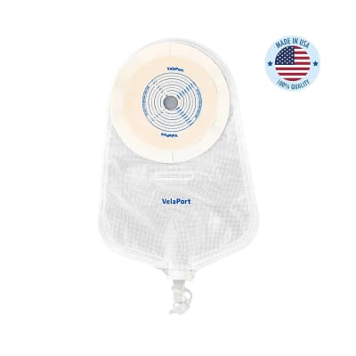 Urostomy Pouch 9 Inch One-Piece Drainable White