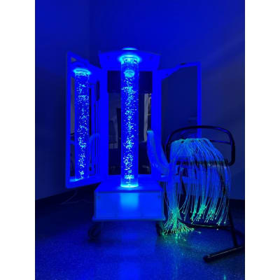 Tall Mirrored Bubble Tube Rover with Sensory Vision Projector