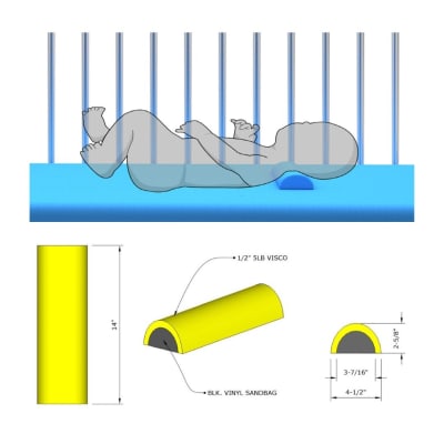 Half Moon Sandbag Wrapped with Visco Gel Foam