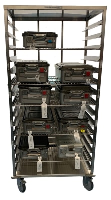 Large Tall Instrument Tray Case Cart