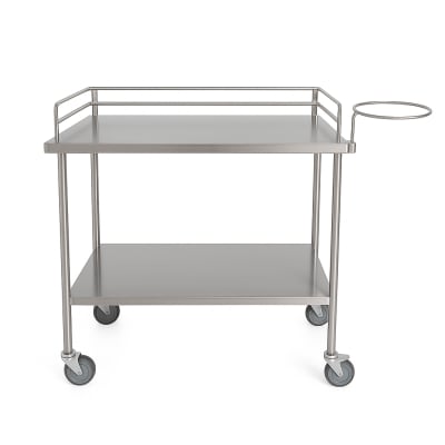 Large Instrument Back Table With Shelf, Various Sizes