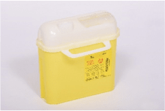 BD 5.1L Sharps Collector, Yellow - Counter-Balanced Door