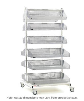 Metro qwikSIGHT Mobile Double-Sided 12-Basket Shelving Unit