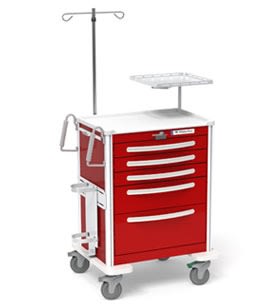 6-Drawer X-Tall Emergency Cart with IV Pole