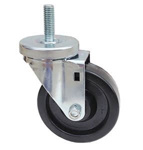 5"X1-1/4" BLACK PHENOLIC THREADED STEM SWIVEL CASTER