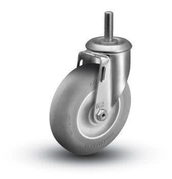 2.5"X1-1/4" THERMOPLASTIC RUBBER THREADED STEM CASTER
