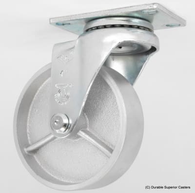 5"X1-1/4" CAST IRON SWIVEL CASTER