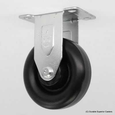 2-1/2" x 1-1/4" BLACK HARD PLASTIC RIGID CASTER