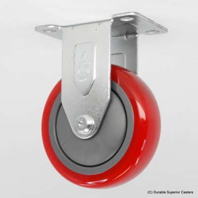 4"X1-1/4" POLY ON POLY RIGID CASTER