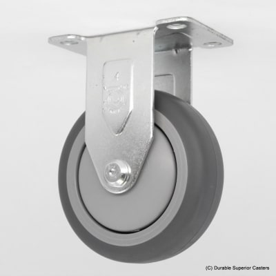 3-1/2" x 1-1/4" THERMOPLASTIC RUBBER RIGID CASTER