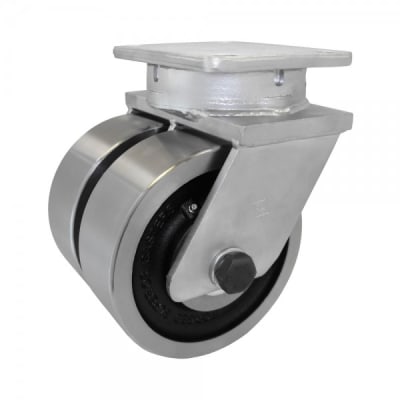 MAX DUTY 8X3 FORGED STEEL DUAL WHEEL SWIVEL CASTER